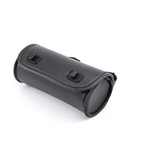 Motorrad Gabel Tasche PU Leder Fahrrad Lenker Werkzeugbeutel Sissy Bar Roll Aufbewahrungstasche - Klein (Farbe A.)