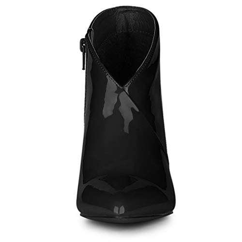 Allegra K Women's V Shape Pointed Toe Stiletto Heel Ankle Boots3