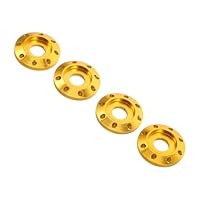 Zerodeko 4pcs Hexagonal Housing Screw Washers Motorbike Mud Guard Washers High Strength Fit for Screws Easy Installation