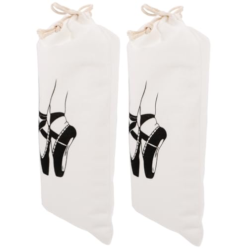 CALLARON 2 Piezas Bolsa de Ballet con Cuerda para Zapatillas de Accesorios de Ballet para Niñas para Entrenamiento y