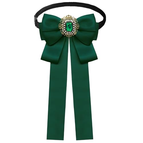 Image of Womens Bow Tie Adjustable Rhinestone Bowtie for Women Ladies Girls Pre-tied Womens Tie for Shirt Suit Uniform