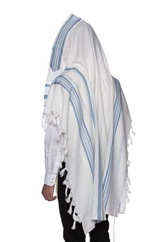 100% Wool Tallit Traditional (Lamenatzeach) Lightweight, Comfortable Prayer Shawl (Talis, Talit)2