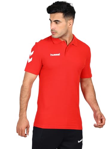 Image of hummel Go Cotton Logo T-Shirt 2.0 | Comfortable | Breathable Fabric | Durable | for Everyday Use | Ideal for Yoga or Gym | Cotton T-Shirt for Men