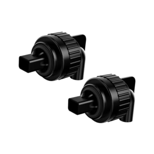 Fenteer 2 個セット 水槽用ダックビルノズルコネクタ、水出口配管継手、水槽用回転式アクセサリー, 黒