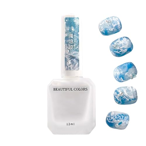Uñas de gel para pintar y pintar - 12 mililitros de recubrimiento líquido - gel de uñas marinas, adecuado para mujeres, adolescentes, salón, hogar, escenario, rendimiento, boda y