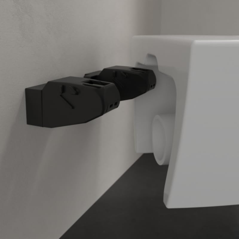 Pack WC sans Bride VILLEROY ET BOCH Subway 2.0 avec abattant Frein de Chute + bâti Viconnect Pro + Plaque Noir Mat