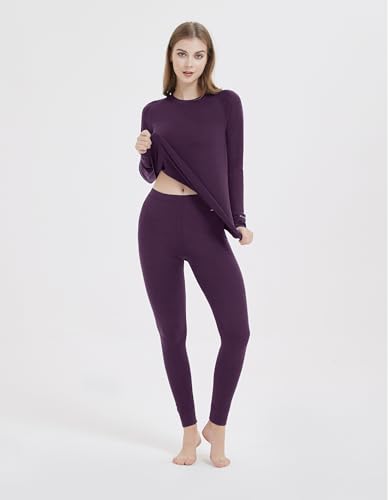 Image of Iguana Womens 100% Merino Wool Base Layer Sets for Ski Lightweight Thermal Underwear