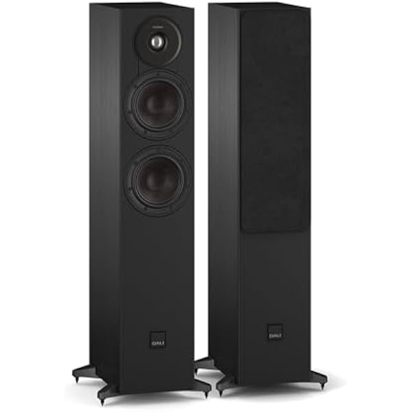 DALI Sonik 5 тонких, стоячих пассивных Hi-Fi колонок – низкочастотный динамик Dual Clarity Cone 13,3 см, высокочастотный динамик Soft Dome 2,8 см, магнитная система SMC, черный ясень (пара)