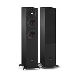 DALI Sonik 5 schlanke, bodenstehende passive HiFi-Lautsprecher – Dual 13,3 cm Clarity Cone Tieftöner, 2,8 cm Soft Dome Hochtöner, SMC-Magnetsystem, schwarze Esche (Paar)