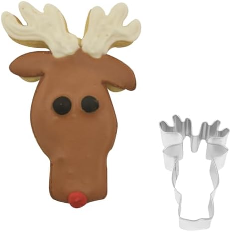 R&M Reindeer Face 3.5" Cookie Cutter – Christmas & Holiday Baking Tool for Cookies, Fondant & Crafts image 5