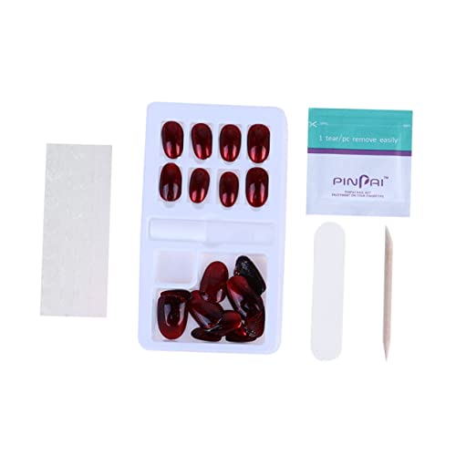 Healvian 24 Unidades Unhas Artificiais Unhas Postiças Fale Unhas Ponta De Falsa Diy Quadrada Frances