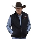 Denze Men's TV Series John Dutton Wool Vest Yellow-Stone Kevin Costner Black Vest Jacket (Large, Woo