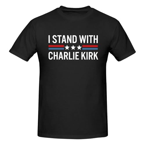 I Stand with Charlie Kirk T-Shirt Funny Premium Tee3