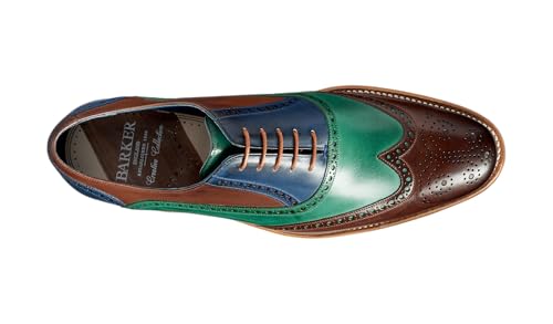 Image of BARKER Valiant Men's Handmade Oxford Derby Shoes - Premium Calf Leather, Goodyear Welted, Hand-Painted Finish, Classic Formal Style