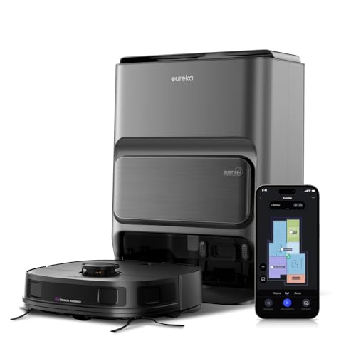 Eureka J12 Ultra Robot Aspirateur Laveur avec Station Automatique de Vidange Lavage Séchage,...
