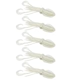 ANKROYU Oktopus-Köder, weicher Köder, Leuchtend, lebensecht, Angelköder aus Silikon für Nachtangeln im Salzwasser und im Ozean, 5 Stück (18cm)