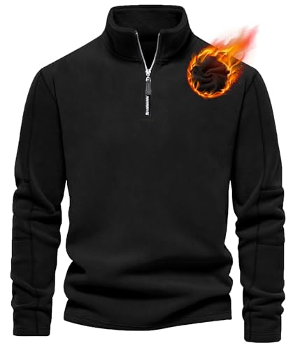Livonmone Herren Fleece Pullover Warmes Microfleece Sweatshirt Half Zip...