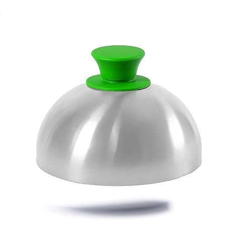 Gastronette Burgerhaube Burger Glocke grün Cloche Abdeckhaube zum Grillen und Schmelzen von Cheeseburger Burgerglocke Haube für Hamburger Steaks bringt Käse zum Schmelzen Edelstahl Plancha Zubehör
