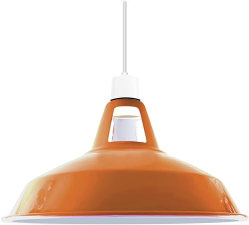 Lámpara Colgante de Techo de Metal Naranja