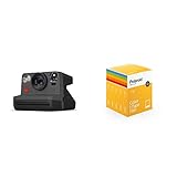 Polaroid Now Sofortbildkamera i-Type – Schwarz - 9028 & Color Film für i-Type - x40 Filmpaket - 6010