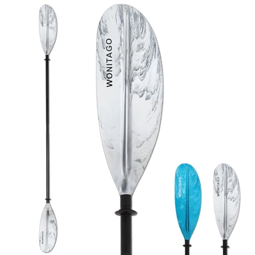 LINGVUM Kayak Paddle, Aluminum Shaft, PP Blade, 94-102