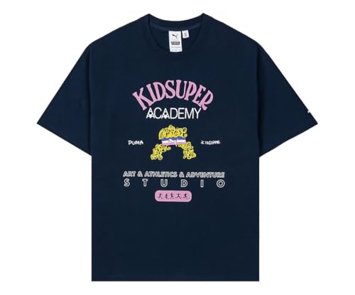 PUMA Mens X Kidsuper Graphic Tee Casual Tops Casual - Blue