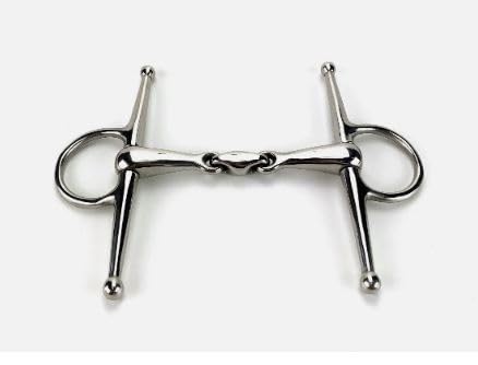Lift Sports Full Cheek Horse Snaffle Bit with Lozenge Fat Double Joint Oval Link StainlessSteel (4.75 Inch)
