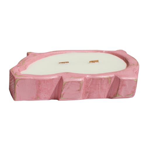 Image of Sweet Pig-Shaped Bread Bowl Candle in Cotton Candy Scent by McCall's Candles