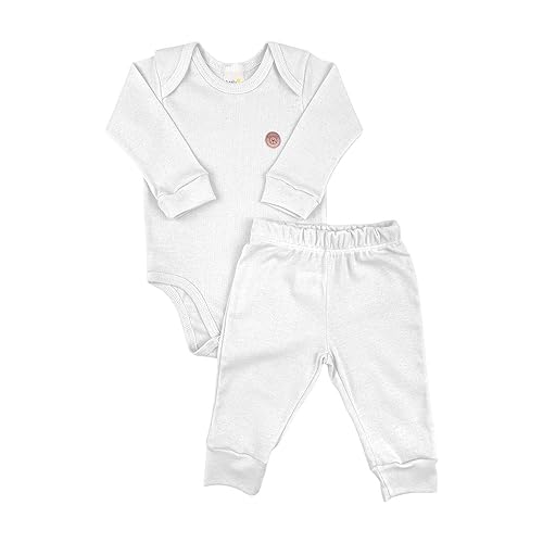 Kit 3 Conjuntos Bebê Malha Canelada Menina (P)