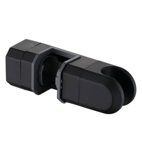 Soporte universal para cabezal de ducha cromado de 15 mm a 30 mm, soporte de ducha ajustable para baño, barra deslizante, accesorios de grifo de baño (negro)