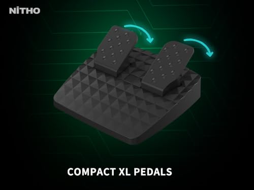 Image of Nitho Drive Pro ONE V24 Gaming Racing Wheel and Pedals, 270 Degree Steering Wheel for PC, PS4, Xbox One, Xbox Series X|S, Switch, Driving Car Simulator - for Arcade Games Only