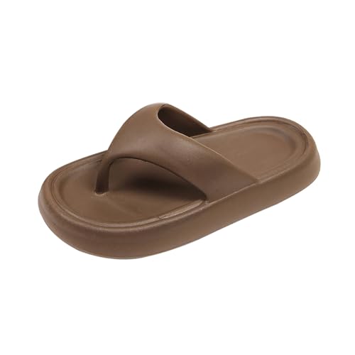 Chanclas para mujer, verano, surf, dedo del pie, chanclas abiertas, chanclas para hombre, antideslizantes, deportivas, para playa, piscina, ligeras, transpirables, unisex, marrón, 38
