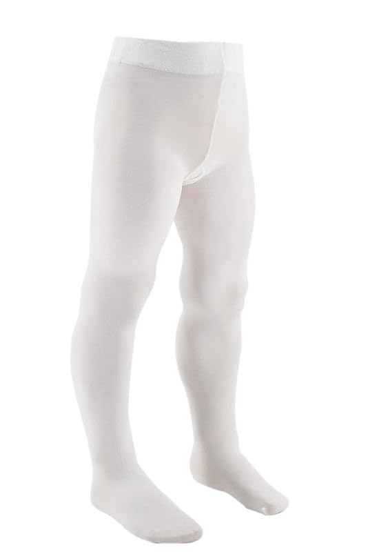 AQUILONE Collant Microfibra 50 Denari, Calze Neonato Elasticizzate Unisex Morbide e Coprenti, per Cerimonia, Made in Italy - 2 Paia (Bianco, 0-6)