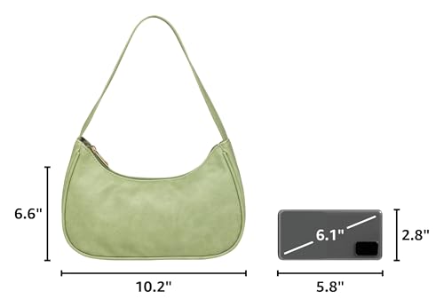 Image of Afashor Shoulder Bags for Women Vegan Leather Hobo Sling Tote Handbag Retro Clutch Purse with Zipper Closure