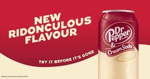 Dr. Pepper Cream Soda Cans,12 Oz, 18 Pack, In Snackur Safe Ship Box