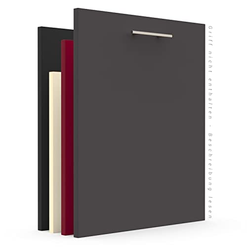 X57 Geschirrspülerfront 16mm voll-, teilintegriert und nach Maß (Anthrazit, 594x715mm) Cover