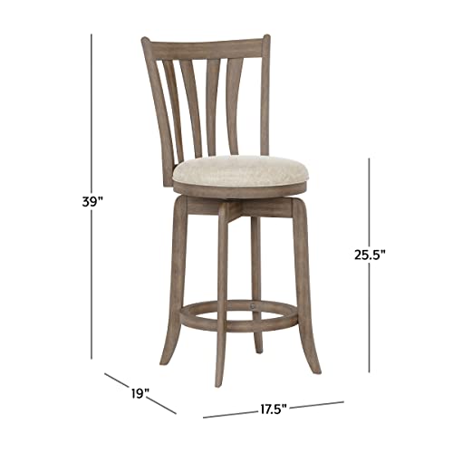 Hillsdale, Savana Swivel Counter Height Stool, Brown Gray #TOP2