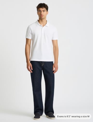 Camiseta polo clásica para hombre de algodón Good Earth®, de algodón australiano, con botones de nácar, prenda esencial diaria miniatura 2