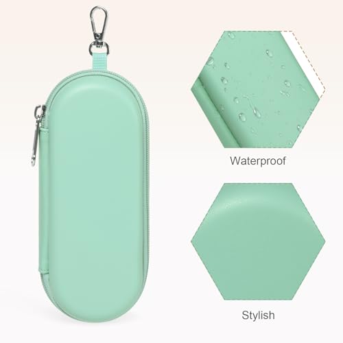 Image of Double Eyeglasses Case, Dual Glasses Sunglasses Organizer with Zipper Closure, Eyewear Storage Box for Men Women Travel