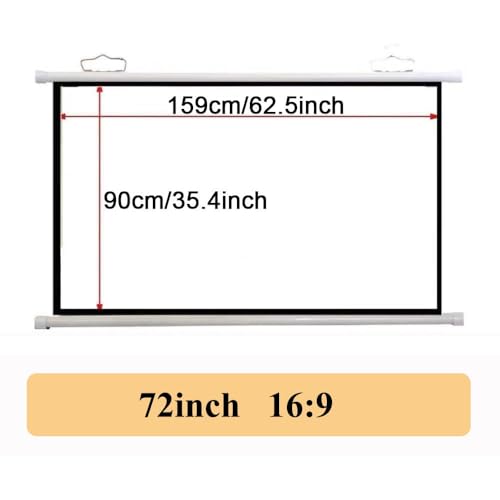 Pantalla Manual de Proyector HD 72 pulgadas 16:9 miniatura 6