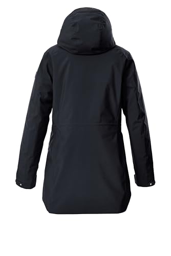 killtec Damen Outdoorparka/Funktionsparka mit Kapuze KOW 19 WMN PRK, schwarz blau, 52, 43307-000