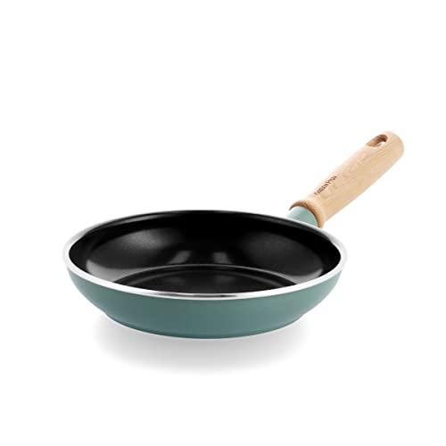 GreenPan Mayflower Sartén de cerámica antiadherente de 20 cm, mango de madera vintage, sin PFAS,...