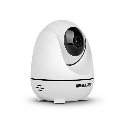 Konnek Stein Wireless Security Camera, WiFi Home Security Systems 360 Degree Monitoring, HD 1080P Motion Detection, Night Vision, Remote Control, Two-Way Audio, with TF Card Slot and Cloud (White) by Konnek Stein - Used condition - US$25.94