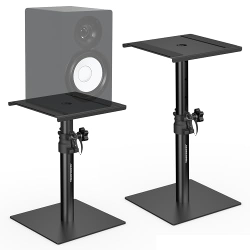 Vondynote Set of 2 Desktop Studio Monitor Speaker Stands Bookshelf Speaker Stands
