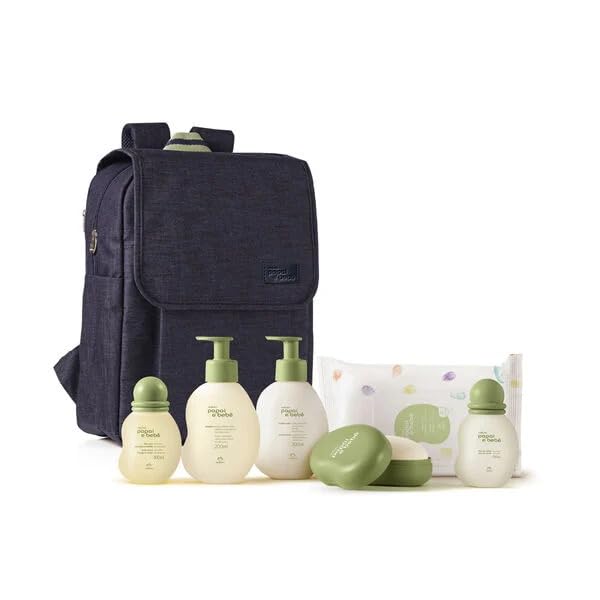Kit Papai bebê mochila e trocador (7 itens)