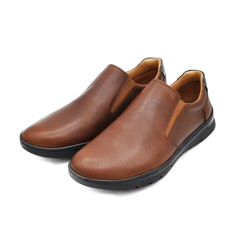 Zapatos de piel Zerimar: mocasines de hombre sin cordones para trajes de boda y vestir casual 5