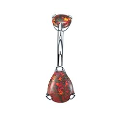 Teardrop Dark Red Opal