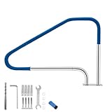Garvee Barandilla de Seguridad para Bañera y Piscina, Acero Inoxidable 304/316, Carga 170 kg, Agarre Antideslizante, Instalación Rápida, Accesorio para Baño y Spa, Tamaño 125 x 86 cm