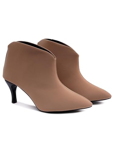 Image of HVNLY Women's Ankle Pumps Sandal - Pointed Toe Kitten Heel Booties for Casual & Party || Luxury High Heel Sandals Wedding & Evening Footwear
