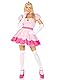 Leg Avenue Prinzessinnenkleid mit Krone und Handschuhe, 1 St�ck, rosa, Gr�sse M